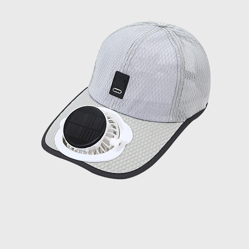 Casquette de baseball respirante avec ventilateur solaire intégré pour le refroidissement