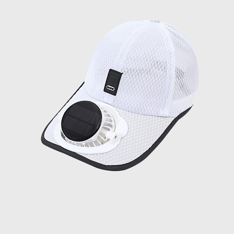 Casquette de baseball respirante avec ventilateur solaire intégré pour le refroidissement