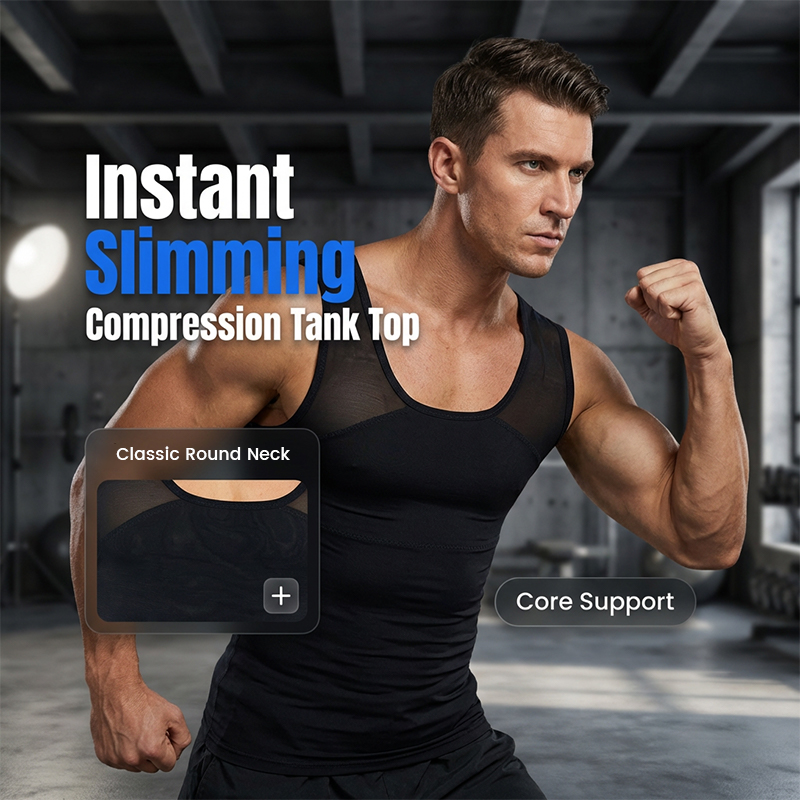 Débardeur de fitness et de maintien haute élasticité pour hommes – Lissage instantané de la sangle abdominale, confort toute la journée !