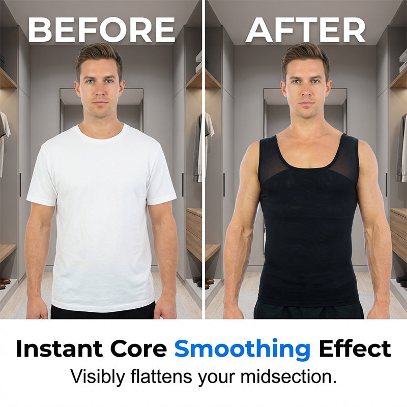 Débardeur de fitness et de maintien haute élasticité pour hommes – Lissage instantané de la sangle abdominale, confort toute la journée !
