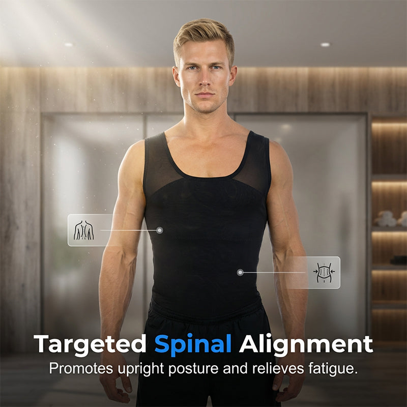 Débardeur de fitness et de maintien haute élasticité pour hommes – Lissage instantané de la sangle abdominale, confort toute la journée !