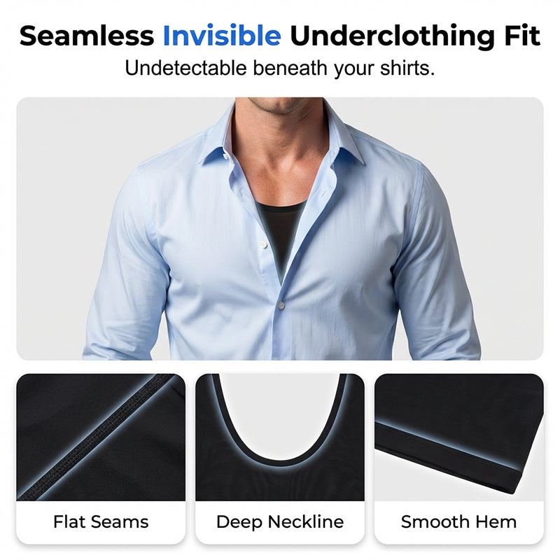 Débardeur de fitness et de maintien haute élasticité pour hommes – Lissage instantané de la sangle abdominale, confort toute la journée !
