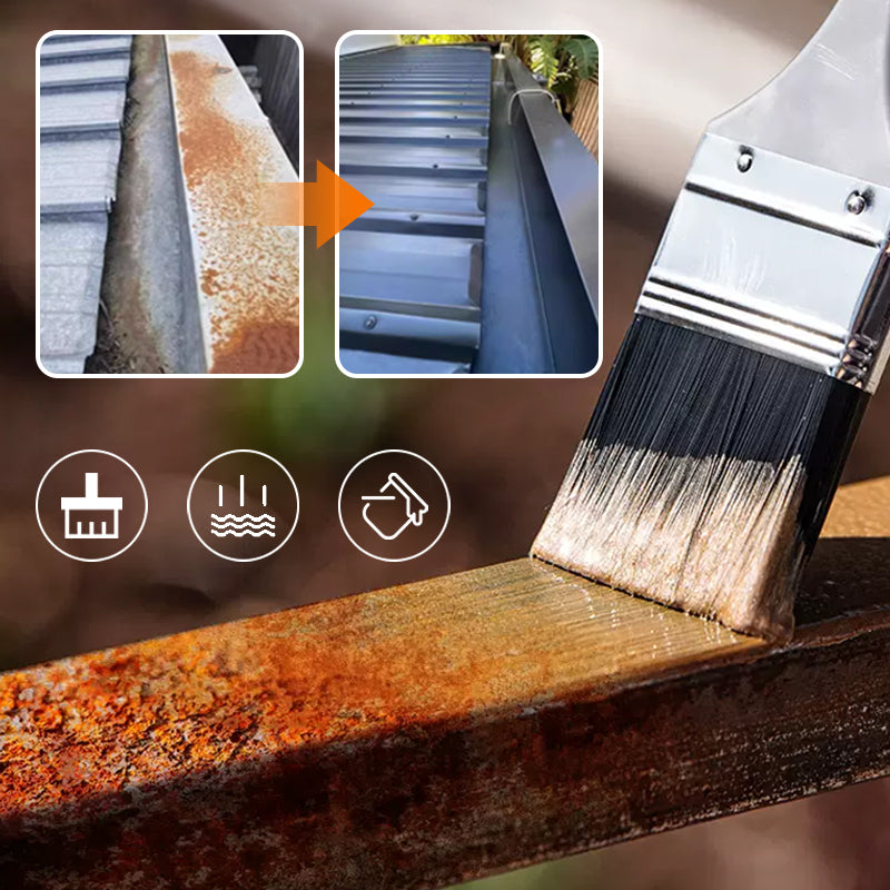 Peinture antirouille grise étanche, résistante aux UV et à l'usure, avec brosse