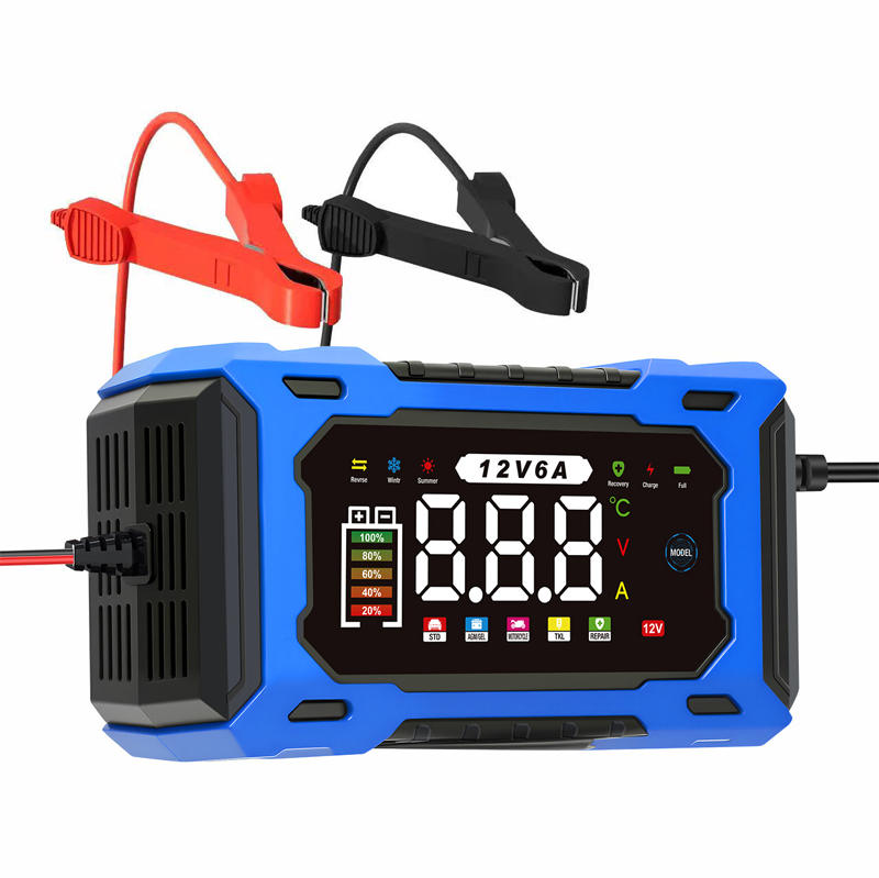 Chargeur de batterie de voiture intelligent 12 V 6 A – Technologie de réparation d'impulsions, entretien automatique et désulfatation
