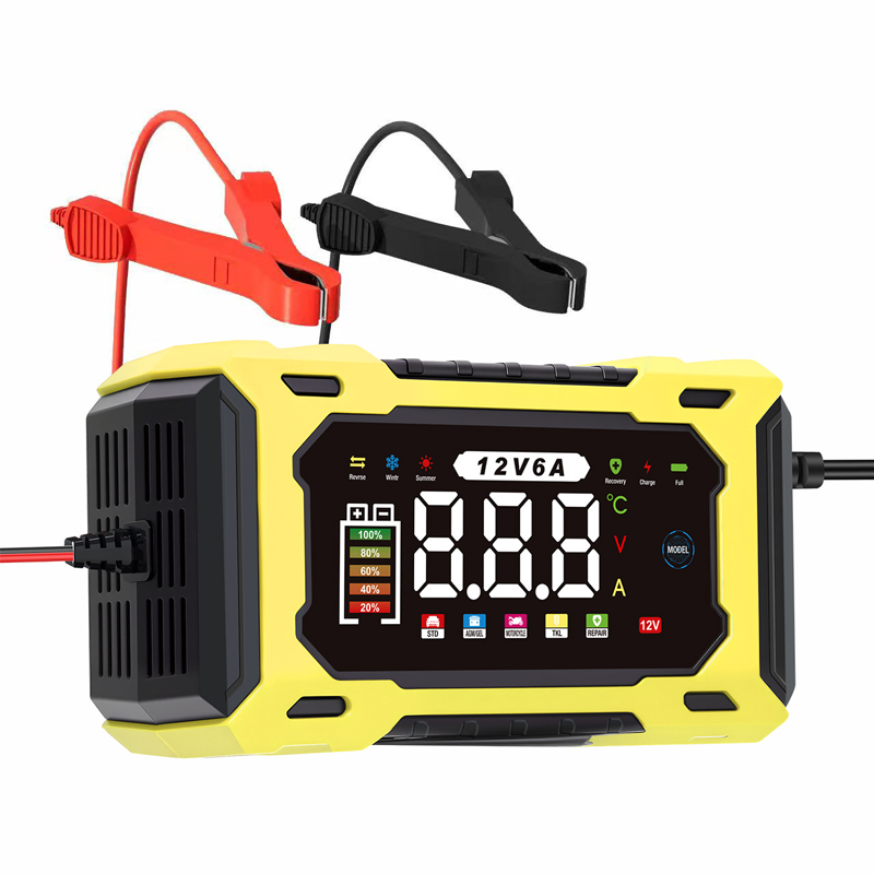 Chargeur de batterie de voiture intelligent 12 V 6 A – Technologie de réparation d'impulsions, entretien automatique et désulfatation