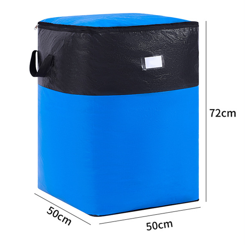 Sac de rangement et de déménagement pliable – PE robuste, résistant à l'eau. Très grande capacité de 180 L, se plie à plat. Poignées renforcées, parfait pour déménager ou pour le grenier.