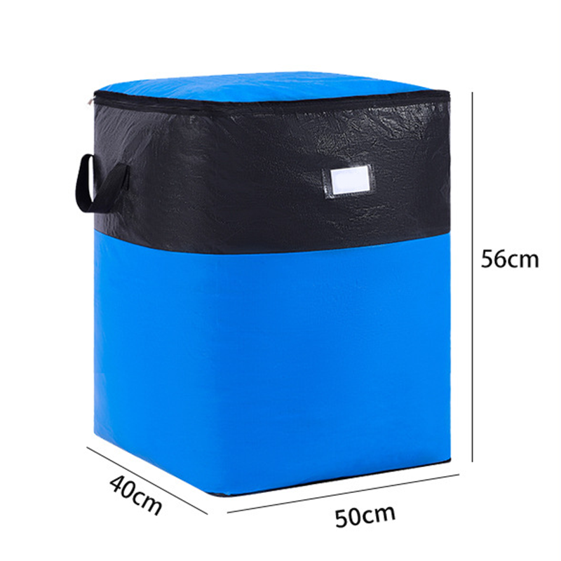 Sac de rangement et de déménagement pliable – PE robuste, résistant à l'eau. Très grande capacité de 180 L, se plie à plat. Poignées renforcées, parfait pour déménager ou pour le grenier.