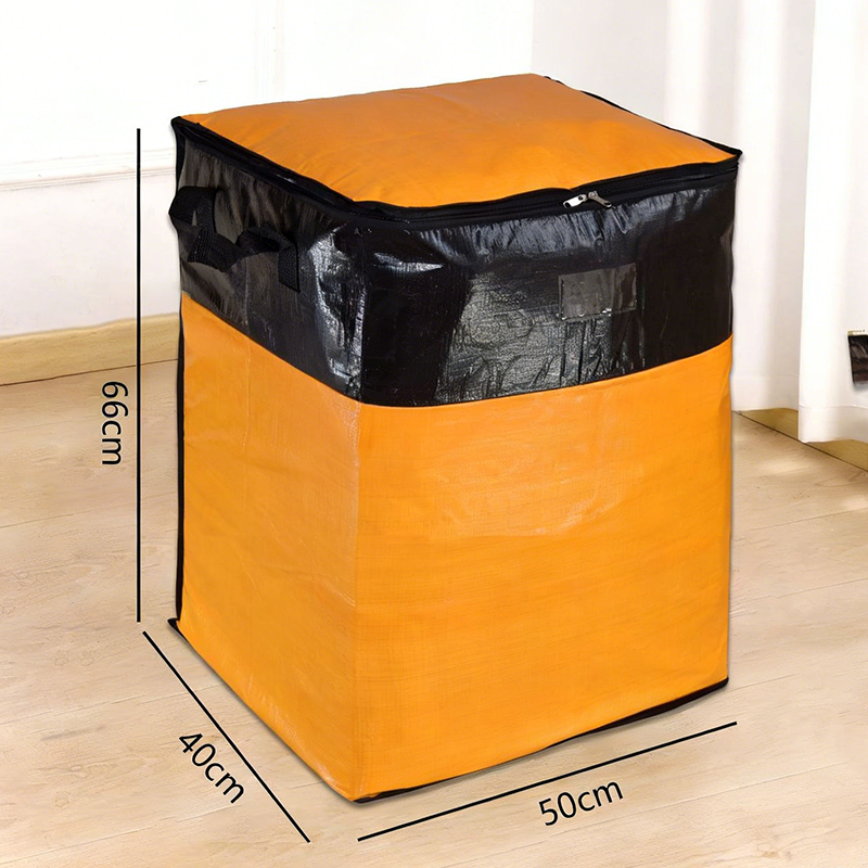 Sac de rangement et de déménagement pliable – PE robuste, résistant à l'eau. Très grande capacité de 180 L, se plie à plat. Poignées renforcées, parfait pour déménager ou pour le grenier.