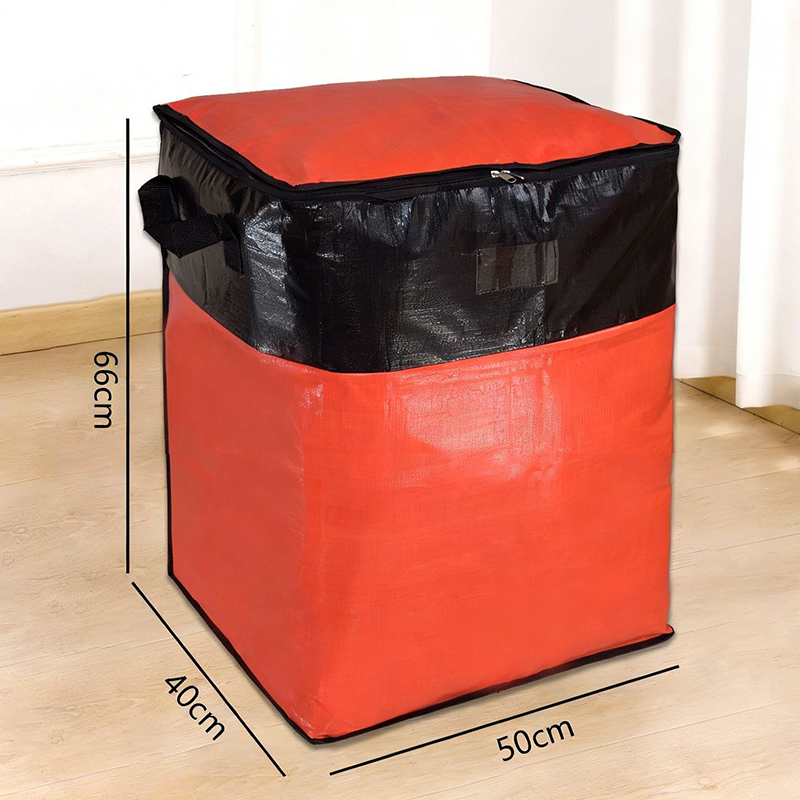 Sac de rangement et de déménagement pliable – PE robuste, résistant à l'eau. Très grande capacité de 180 L, se plie à plat. Poignées renforcées, parfait pour déménager ou pour le grenier.