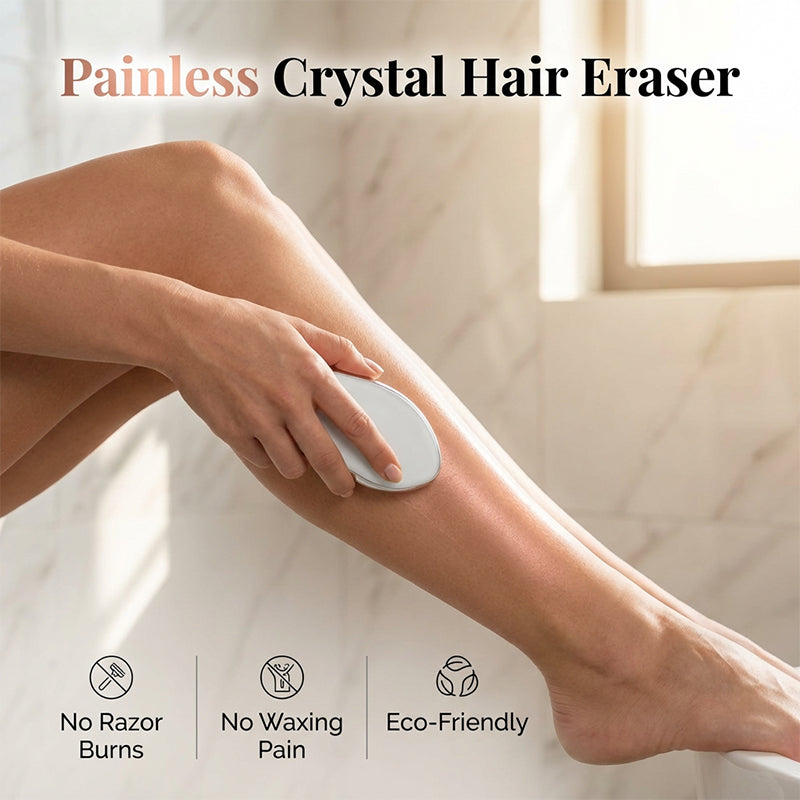 NOW! Gomme dépilatoire Palm©\Fit pour une épilation rapide à domicile, Épilateur indolore en cristal, Outil d'épilation physique réutilisable et écologique pour jambes, bras