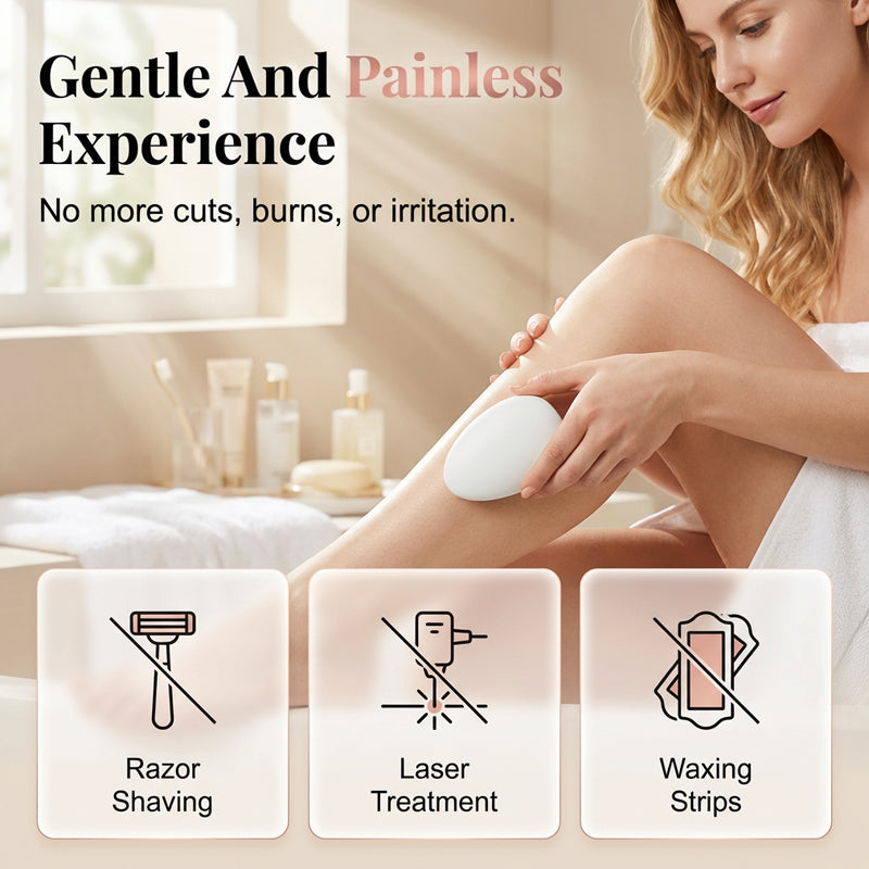 NOW! Gomme dépilatoire Palm©\Fit pour une épilation rapide à domicile, Épilateur indolore en cristal, Outil d'épilation physique réutilisable et écologique pour jambes, bras