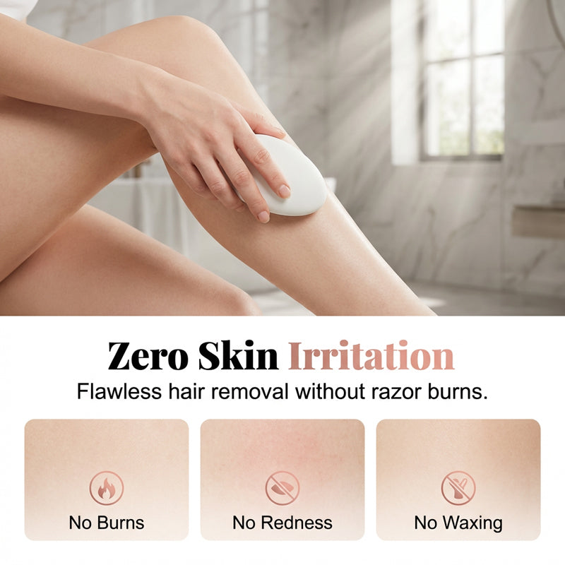 NOW! Gomme dépilatoire Palm©\Fit pour une épilation rapide à domicile, Épilateur indolore en cristal, Outil d'épilation physique réutilisable et écologique pour jambes, bras