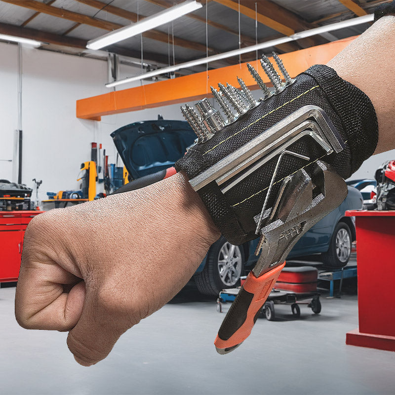 Bracelet magnétique ajustable pour maintenir les vis