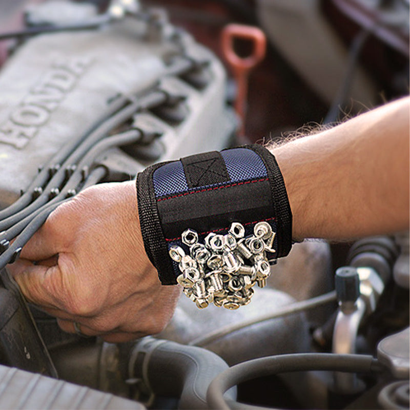 Bracelet magnétique ajustable pour maintenir les vis