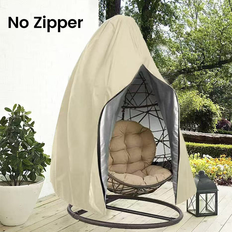 Housse imperméable et résistante pour fauteuil suspendu œuf – Résistante aux UV, en tissu Oxford durable, fermeture éclair facile. Protection toute l'année.