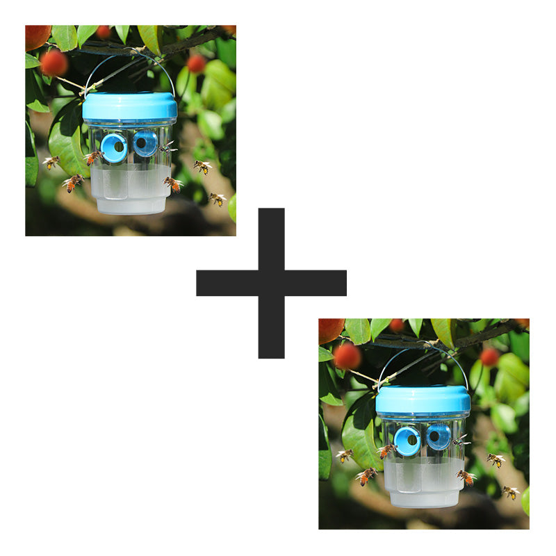 Piège à guêpes solaire pour patios et jardins – efficace, rechargeable et résistant aux intempéries – sans produit chimique, couvre jusqu'à 500 m2 !