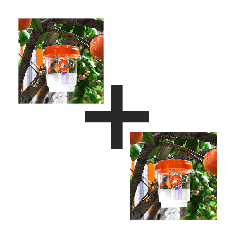 Piège à guêpes solaire pour patios et jardins – efficace, rechargeable et résistant aux intempéries – sans produit chimique, couvre jusqu'à 500 m2 !