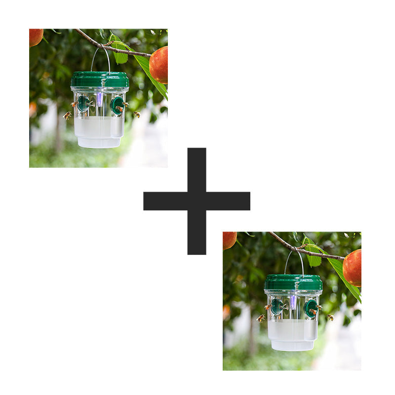 Piège à guêpes solaire pour patios et jardins – efficace, rechargeable et résistant aux intempéries – sans produit chimique, couvre jusqu'à 500 m2 !