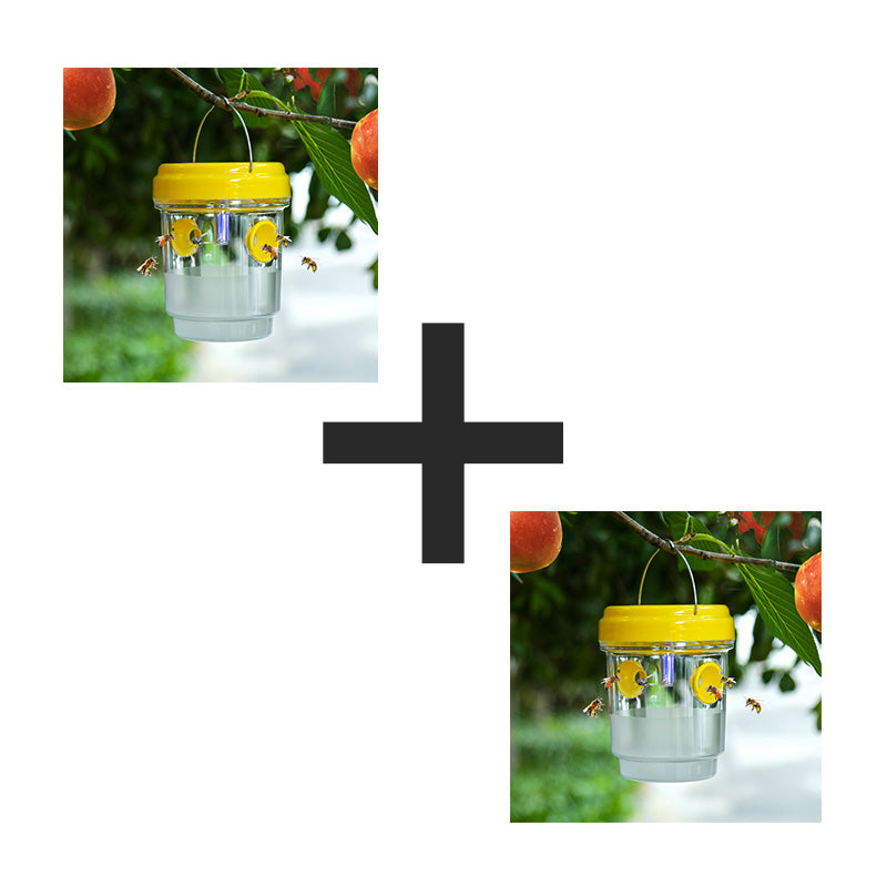 Piège à guêpes solaire pour patios et jardins – efficace, rechargeable et résistant aux intempéries – sans produit chimique, couvre jusqu'à 500 m2 !