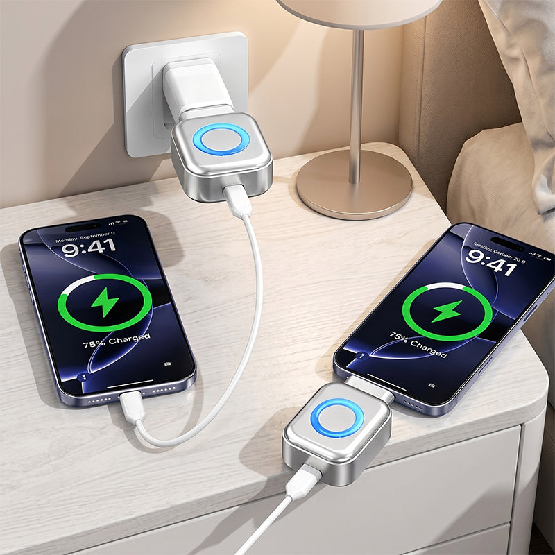 Éveil estival : Chargeur ultra-rapide 140W avec arrêt automatique IA – USB-C PD3.1 – Protection intelligente de la batterie – Universel pour iPhone, MacBook et