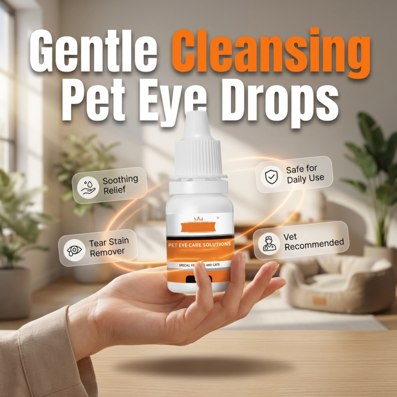 Nettoyant doux pour les yeux des animaux de compagnie