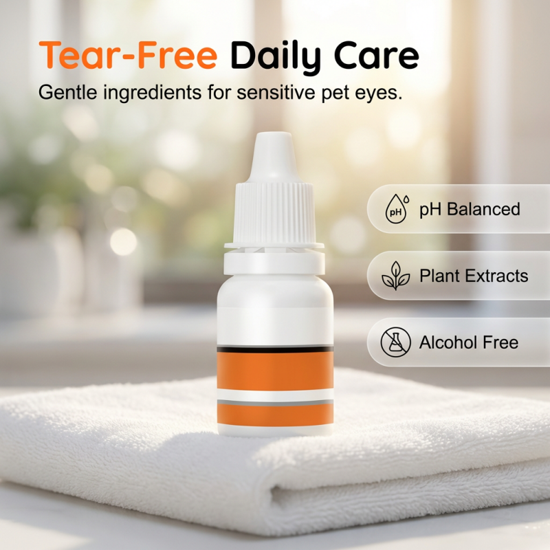 Nettoyant doux pour les yeux des animaux de compagnie