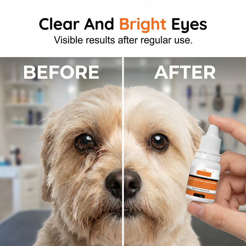 Nettoyant doux pour les yeux des animaux de compagnie