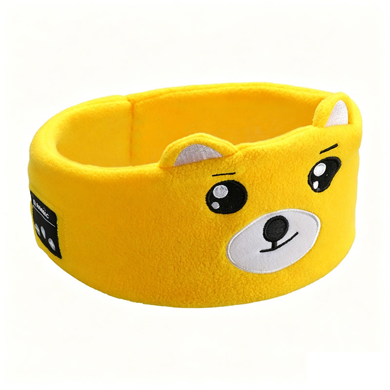 Bandeau Bluetooth 2026 pour enfants – 2 en 1 : bandeau doux et masque de sommeil. Parfait pour les voyages ou les siestes.