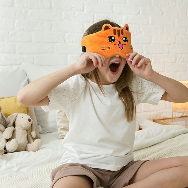 Bandeau Bluetooth 2026 pour enfants – 2 en 1 : bandeau doux et masque de sommeil. Parfait pour les voyages ou les siestes.