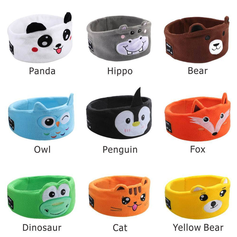 Bandeau Bluetooth 2026 pour enfants – 2 en 1 : bandeau doux et masque de sommeil. Parfait pour les voyages ou les siestes.
