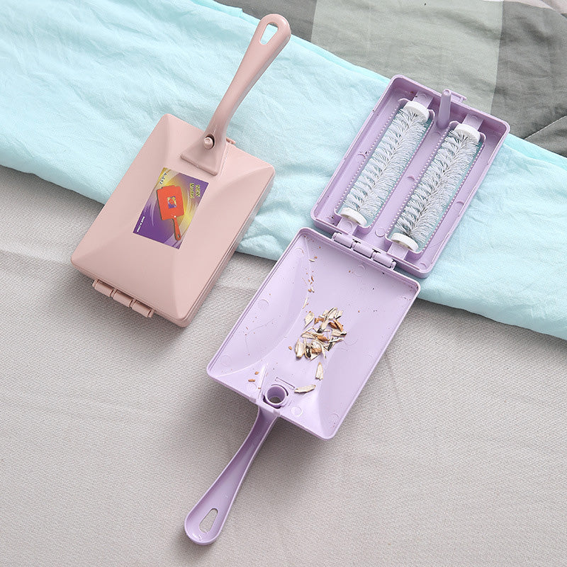 Brosse à tapis double rouleau manuelle - Nettoyage sans effort, retire les poils d'animaux