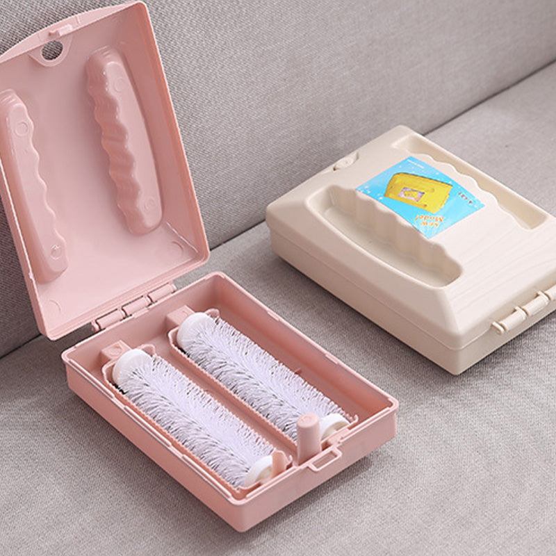 Brosse à tapis double rouleau manuelle - Nettoyage sans effort, retire les poils d'animaux