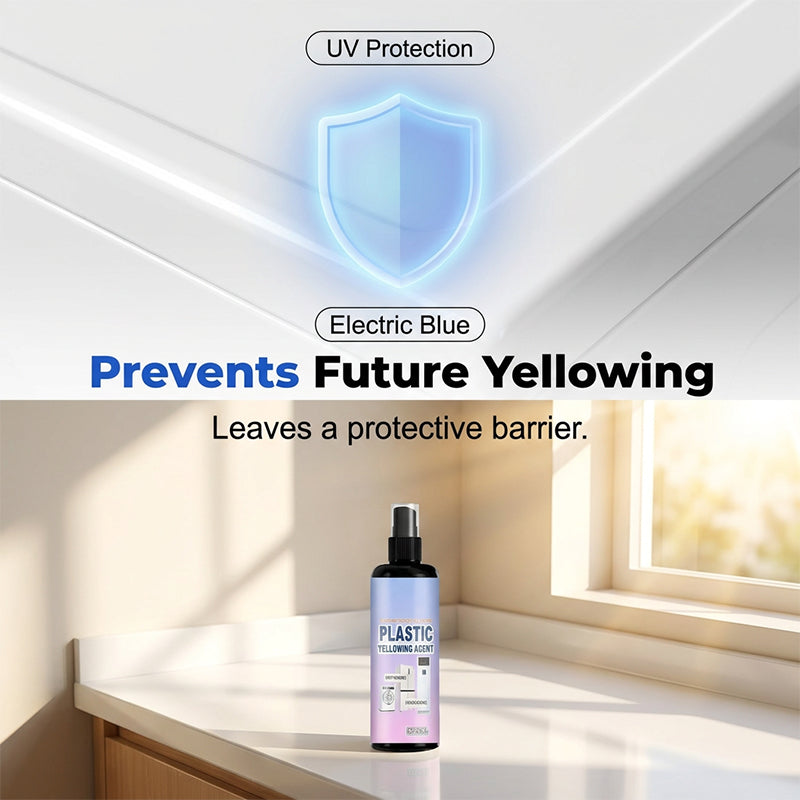 Vaporisateur de blanchiment plastique multi-usage – Du jaunissement au blanc éclatant en quelques secondes ! Pas de frottage, pas de remplacement – il suffit de vaporiser, d'attendre et de restaurer.