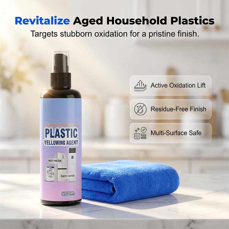 Vaporisateur de blanchiment plastique multi-usage – Du jaunissement au blanc éclatant en quelques secondes ! Pas de frottage, pas de remplacement – il suffit de vaporiser, d'attendre et de restaurer.