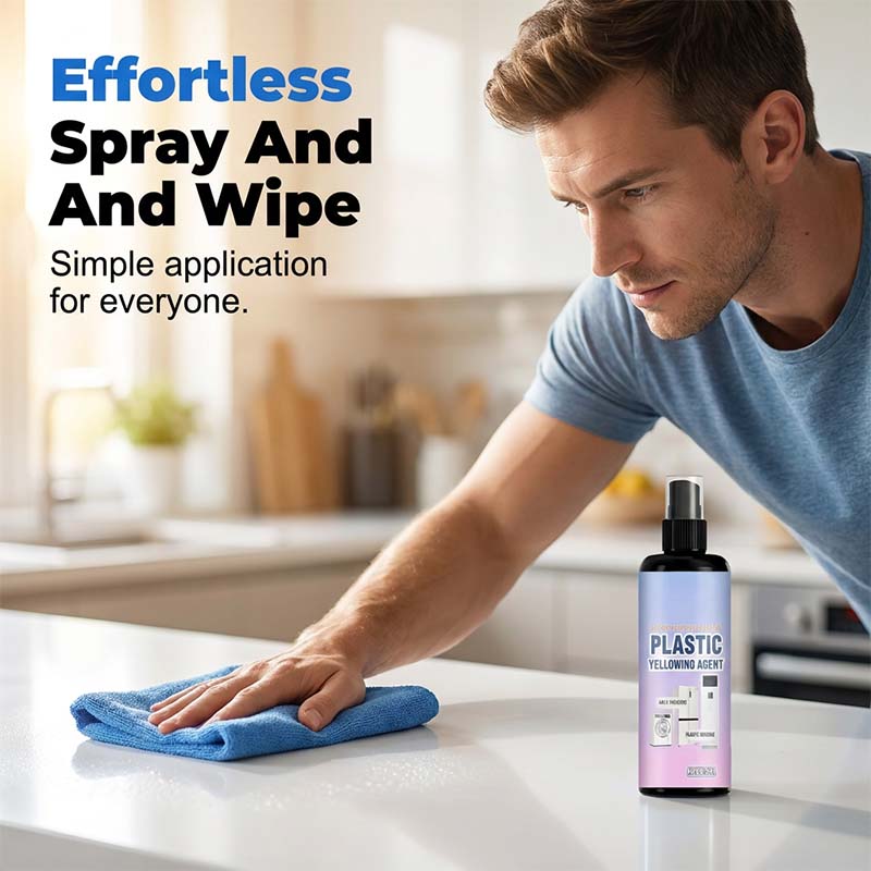Vaporisateur de blanchiment plastique multi-usage – Du jaunissement au blanc éclatant en quelques secondes ! Pas de frottage, pas de remplacement – il suffit de vaporiser, d'attendre et de restaurer.