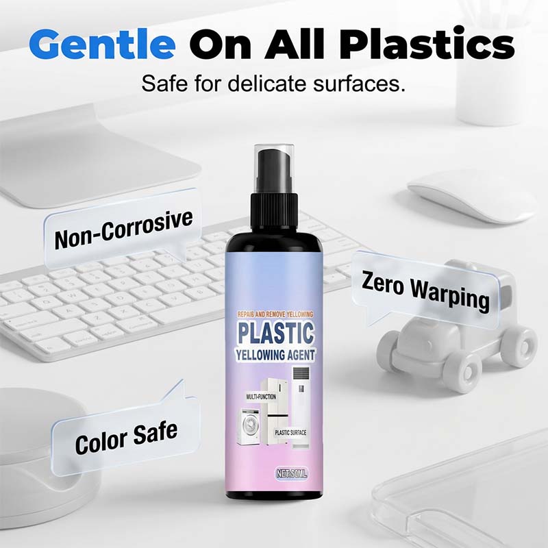 Vaporisateur de blanchiment plastique multi-usage – Du jaunissement au blanc éclatant en quelques secondes ! Pas de frottage, pas de remplacement – il suffit de vaporiser, d'attendre et de restaurer.