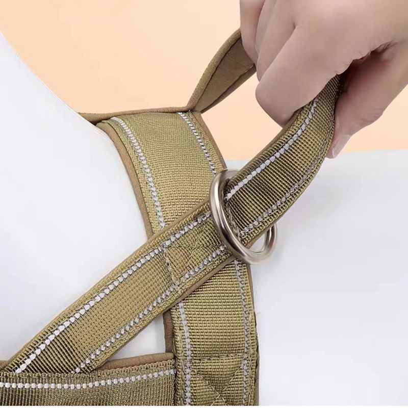 Harnais tactique robuste pour chien 2026 – Anti-traction, anti-étranglement. Bandes réfléchissantes pour les promenades nocturnes. Poignée rembourrée et facile à prendre en main.