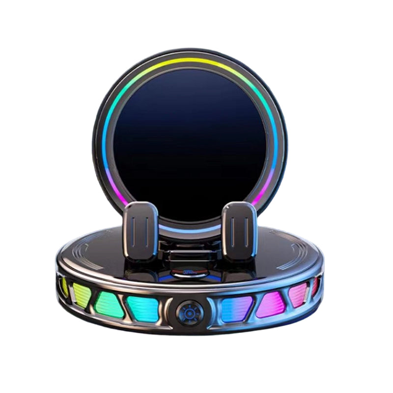 Support de téléphone de voiture RGB à serrage automatique et recharge sans fil | Conduite sûre à une main