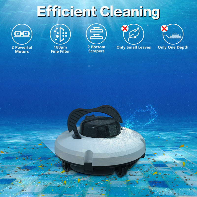 Robot nettoyeur de piscine – Sans fil, puissant, intelligent et nettoyage sans effort
