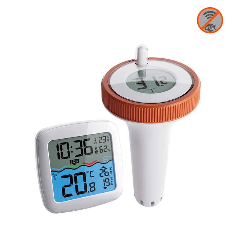 Thermomètre numérique Thermomètre de piscine sans fil flottant Facile à lire