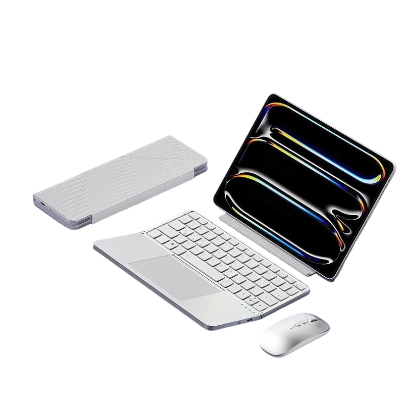 Clavier pliable ultra-plat avec pavé tactile et support intégrés