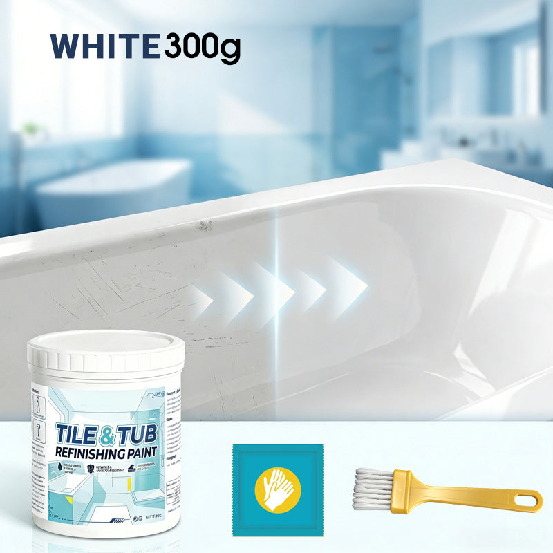 Kit de peinture pour rénovation carrelage et baignoire 2026 – Imperméable, finition antidérapante. Couvre les taches et les fissures. Facile à appliquer soi-même, aucun professionnel nécessaire.