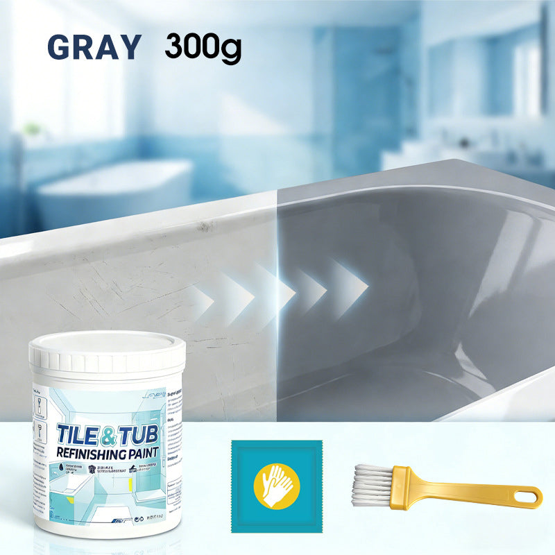 Kit de peinture pour rénovation carrelage et baignoire 2026 – Imperméable, finition antidérapante. Couvre les taches et les fissures. Facile à appliquer soi-même, aucun professionnel nécessaire.