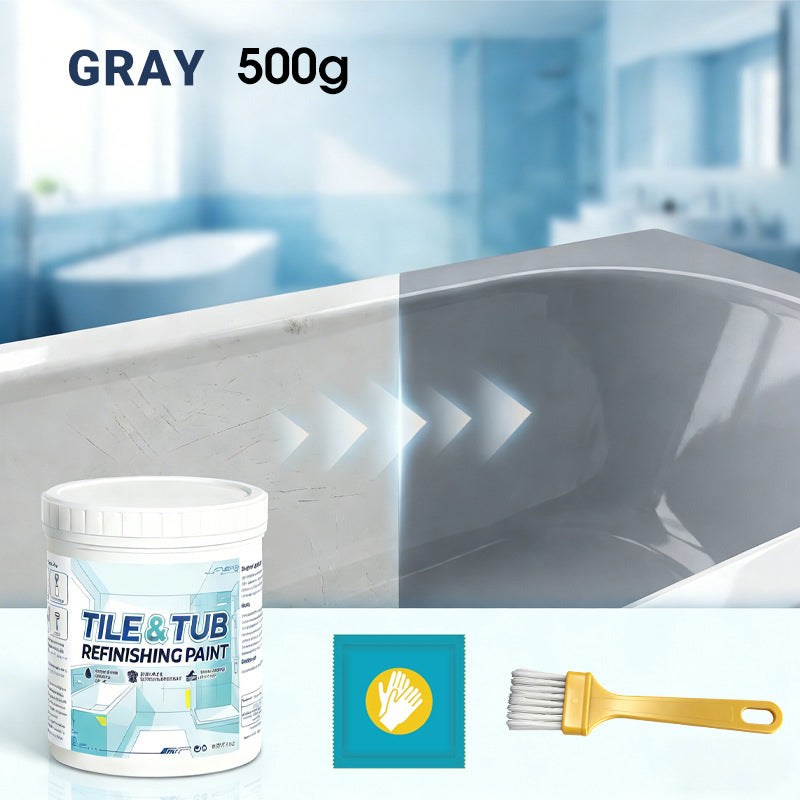 Kit de peinture pour rénovation carrelage et baignoire 2026 – Imperméable, finition antidérapante. Couvre les taches et les fissures. Facile à appliquer soi-même, aucun professionnel nécessaire.