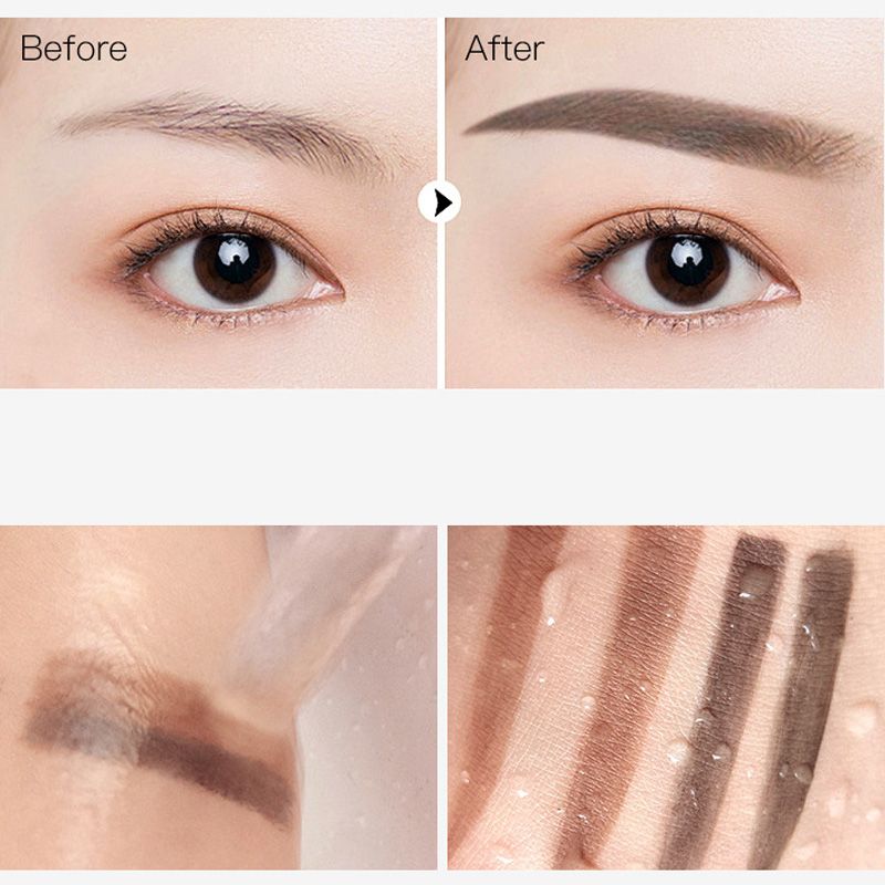 Tampon à sourcils ajustable instantané avec poudre à sourcils bicolore
