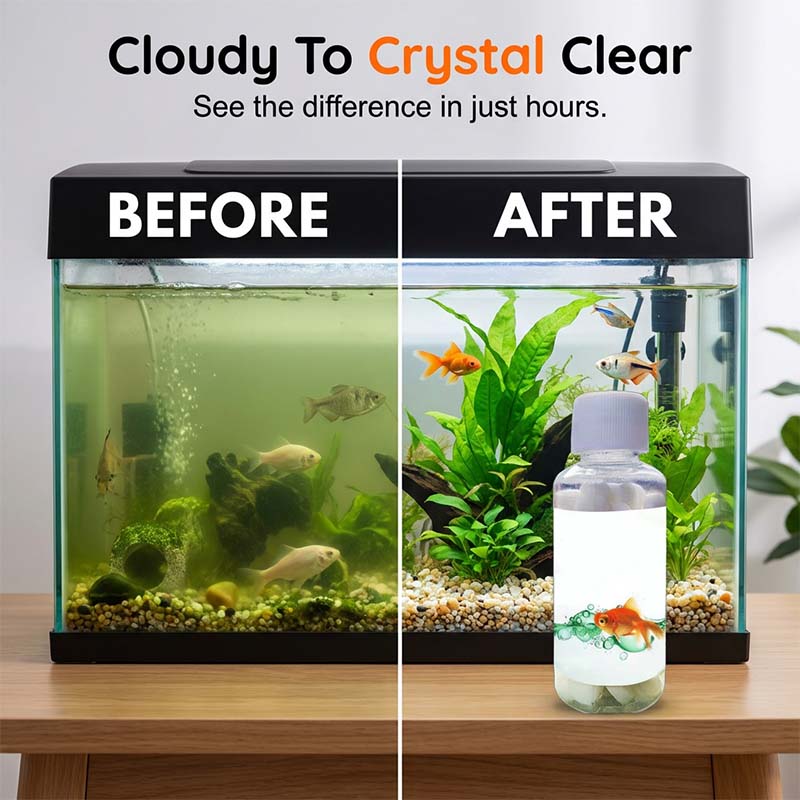 Comprimés purifiants pour eau d'aquarium cristalline