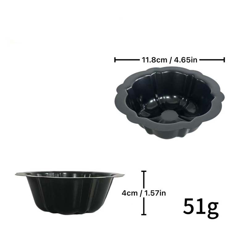 Moule à mini-gâteaux en forme de citrouille en acier au carbone