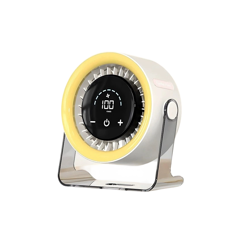 Ventilateur de Bureau 2026 – USB Rechargeable avec Écran LED | 100 Vitesses, Inclinaison à 120° & Oscillation Complète | Ultra-Silencieux pour Chambre, Bureau & Camping | Jusqu'à