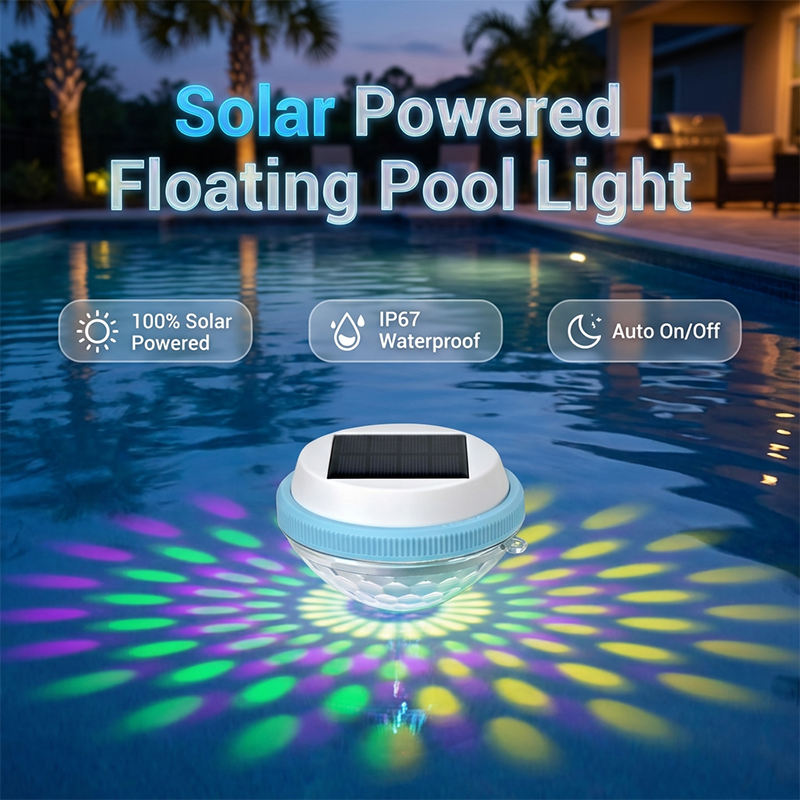 Lampe solaire flottante LED pour piscine – Changement de couleur, marche/arrêt automatique, étanche. Idéale pour piscine, bassin ou spa – Crée une atmosphère nocturne féerique !