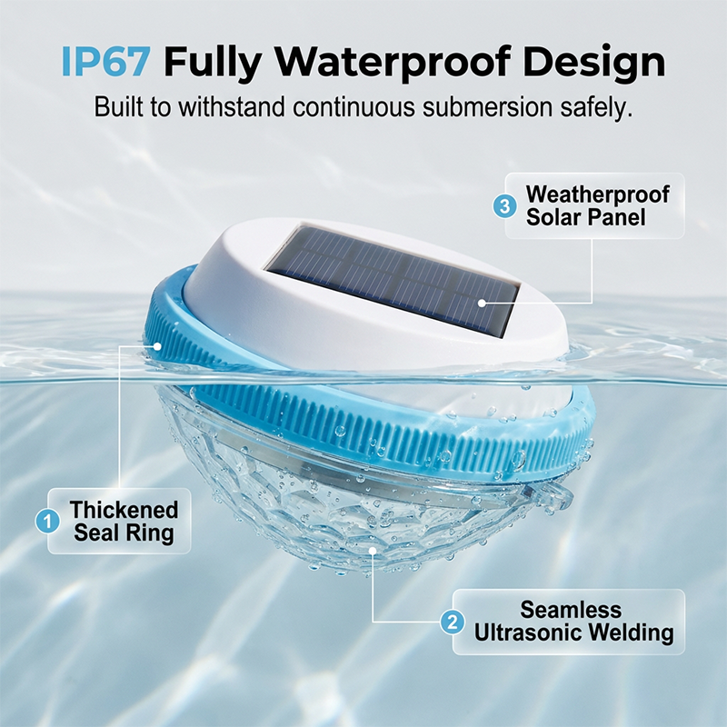 Lampe solaire flottante LED pour piscine – Changement de couleur, marche/arrêt automatique, étanche. Idéale pour piscine, bassin ou spa – Crée une atmosphère nocturne féerique !